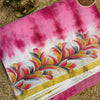 Tie & Dye Shibori Dyed Kota Cotton Saree with Artistic Border & Contrast Running Blouse – Pink
