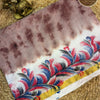 Tie & Dye Shibori Dyed Kota Cotton Saree with Artistic Border & Contrast Running Blouse – Mauve Brown