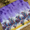Tie & Dye Shibori Dyed Kota Cotton Saree with Artistic Border & Contrast Running Blouse – Lavender Purple