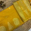Mustard Yellow Pure Chanderi Cotton Saree with Zari Weaving