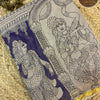 Ivory Handpainted Kota Doria Kalamkari Printed Saree with Contrast Blouse