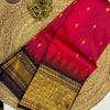 Rani Pink Gadwal Semi Pattu Saree with Rich Kanchi Border