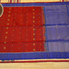 Mannvaasam Brick Brown Soft Silk Saree with Ink Blue Chedi Butta Floral Pattern and Grand Pallu